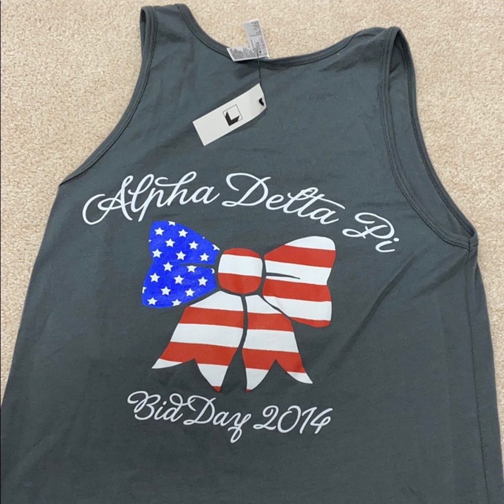 Alpha Delta Pi ADPi patriotic pocket tank ❤️